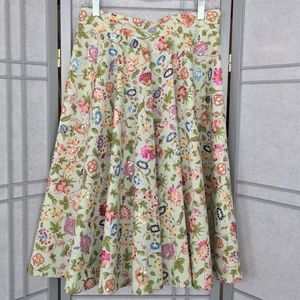 Vintage AK Anne Klein Floral Skirt